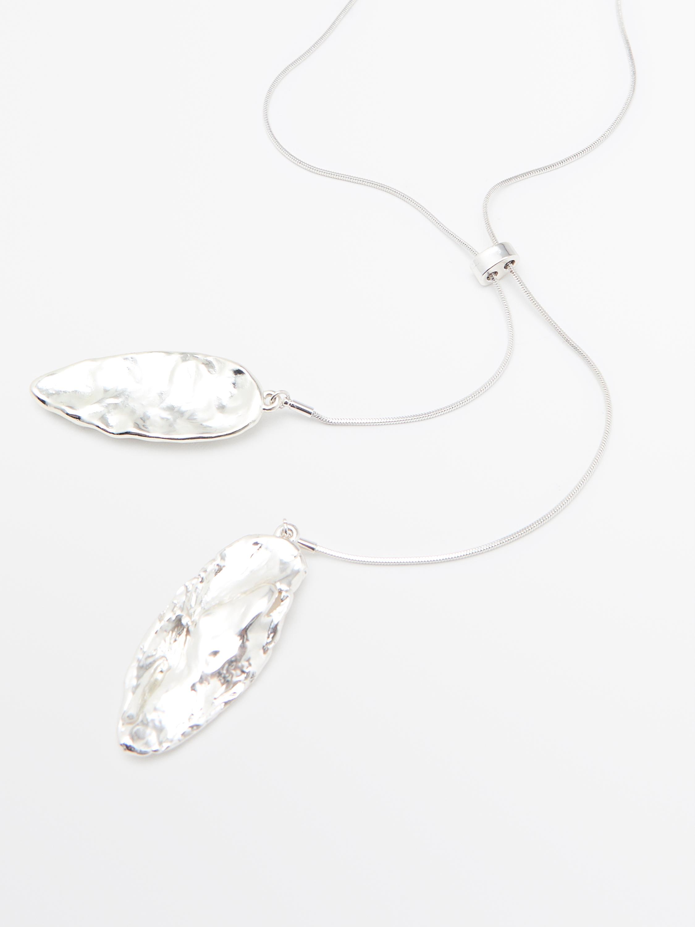 Collier pièces texturées réglable